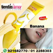 Lubricante con sabor platano hot kiss cream